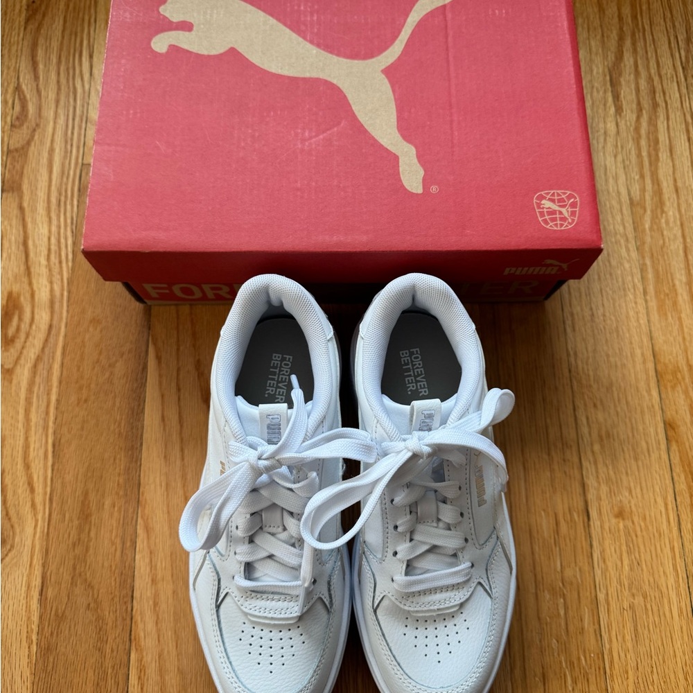 Puma Classic White Platform Sneakers